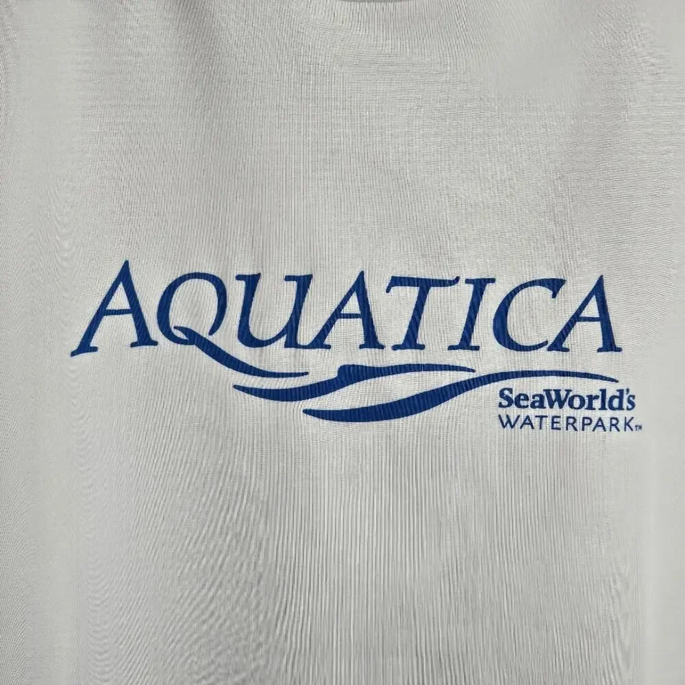 Aquatica SeaWorld White Swim T-shirt For Youth Unisex Small